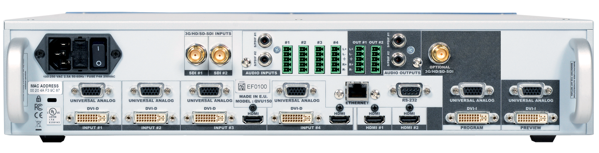 Analog Way デジタルシームレススイッチャー QVU1503G 映像・音響機器レンタル 株式会社タケナカ