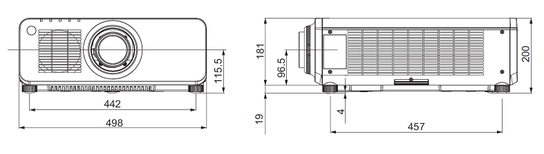PT-RZ970JB 外形寸法図 